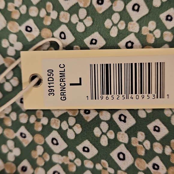 💕MAX STUDIO💕 Medallion Print Maxi Dress ~ Green/Cream Lettuce Codes Large NWT - Picture 12 of 12